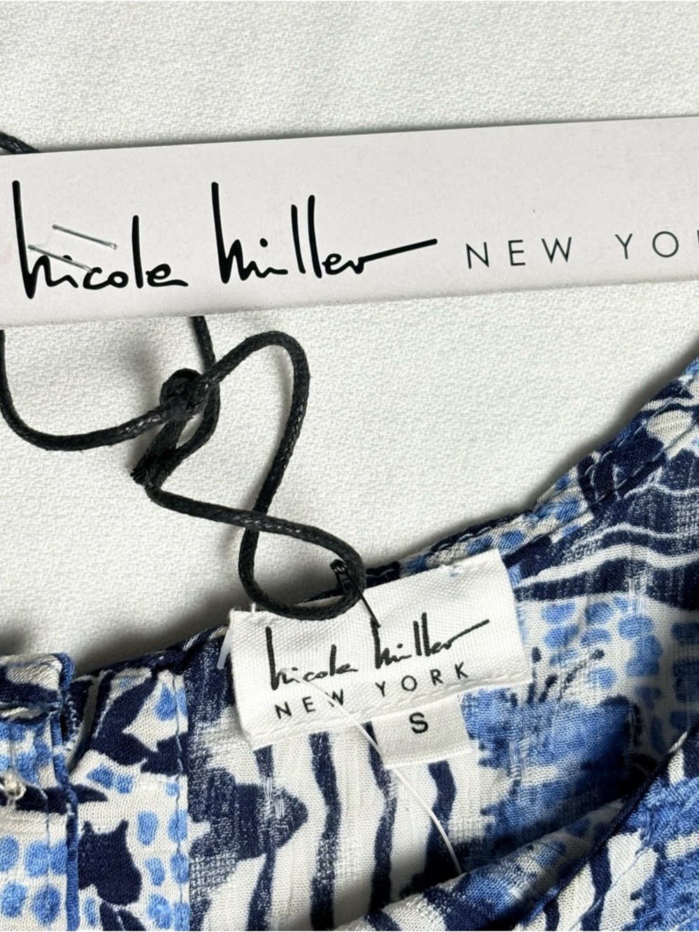 NWT Nicole Miller Blue Tropical Tank-Small - Picture 4 of 8